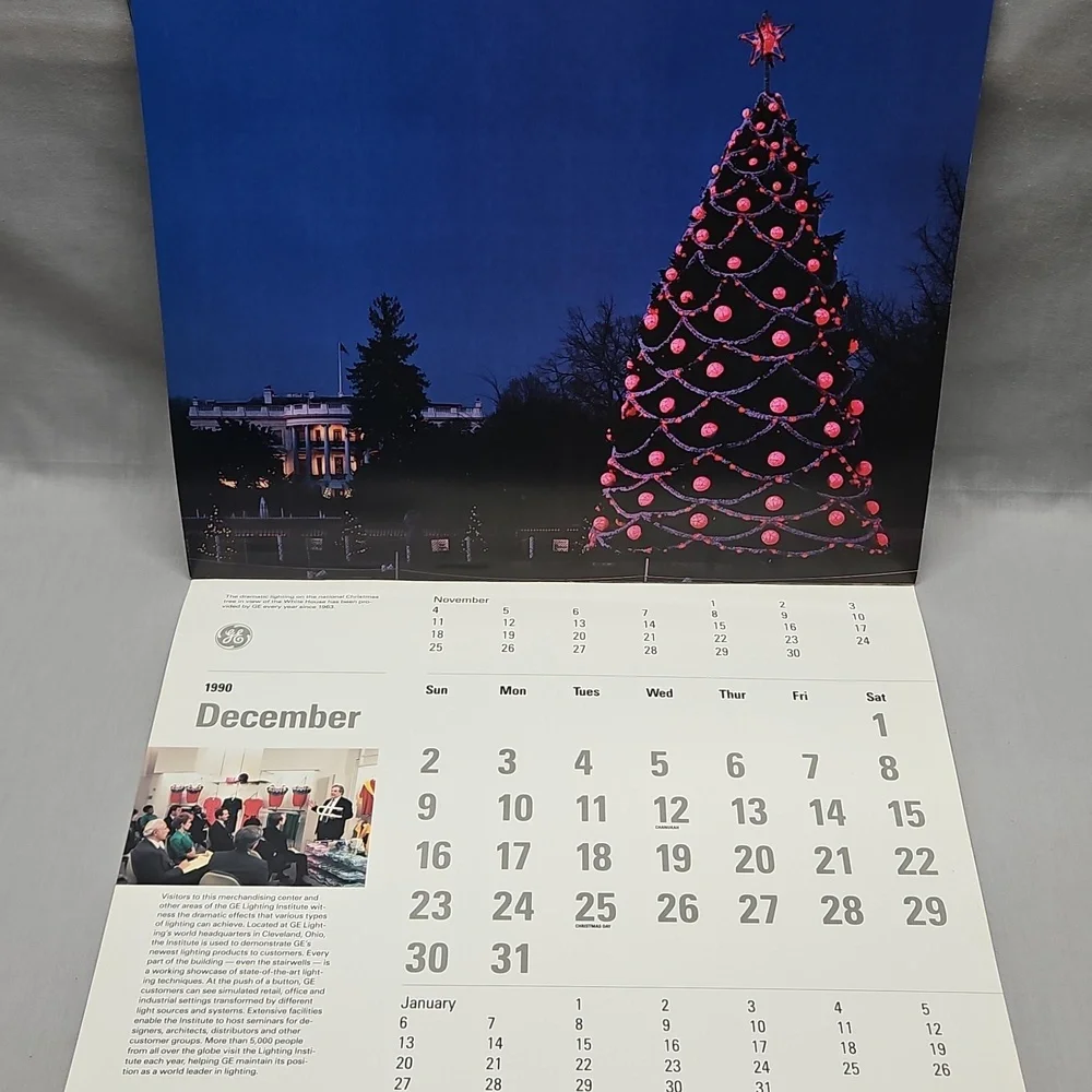 1990 GE General Electric Calender